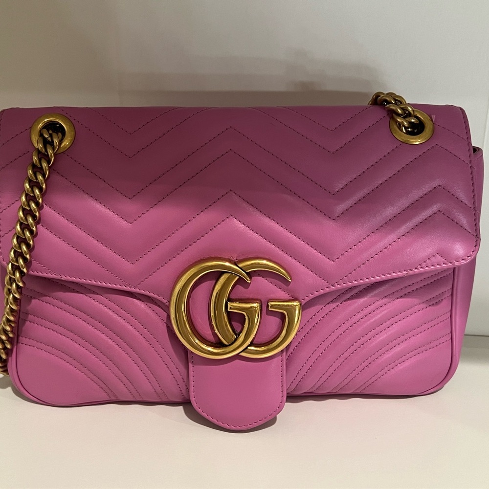 Gucci Pink Quilted Shoulder Bag